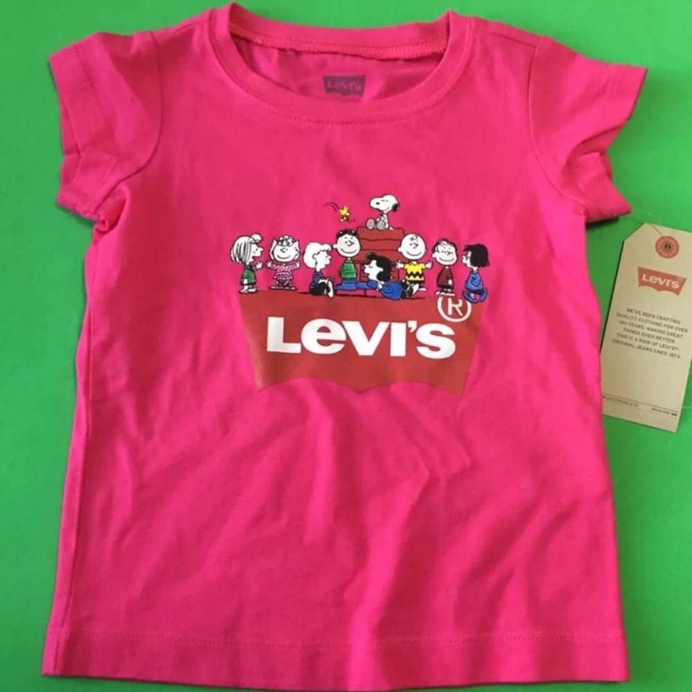 LEVIS Baby Toddler Girls Dark Hyper Pink Tee 2T